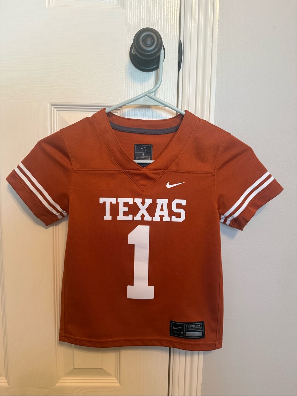 Nike Kids' University of Texas Short Sleeve Jersey - Burnt Orange with White